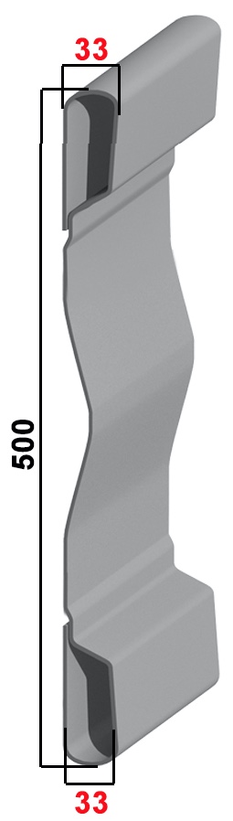 500 Grundbordwand Hardox 2,5 mm