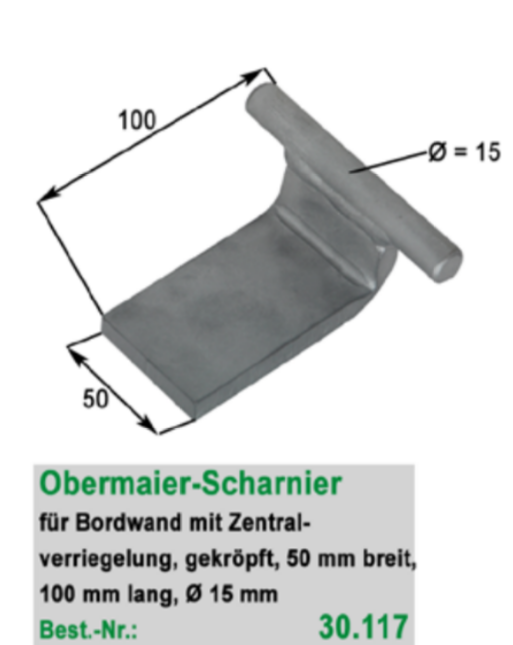 30117 Obermaier-Scharnier für Bordwand