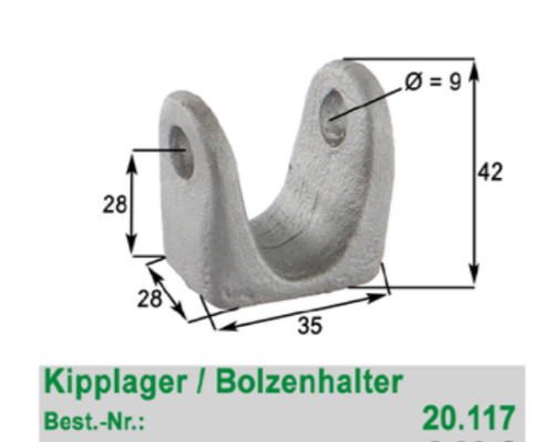 Kipplager/Bolzenhalter