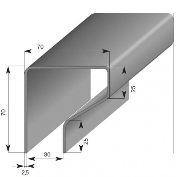 Scheuerleistenprofil &quot;geschlossen&quot;