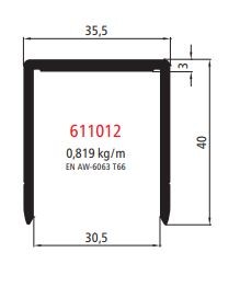 Endleisten für Alubordwand 30 mm Stärke