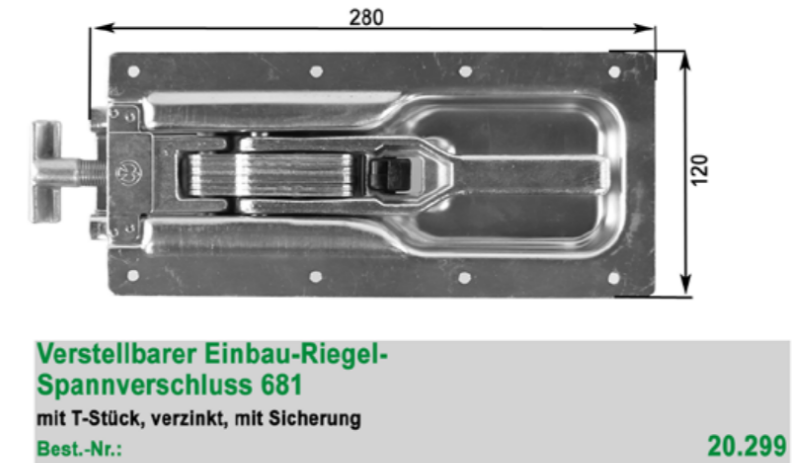 20299 Einbau-Riegel-Spannverschluss 681